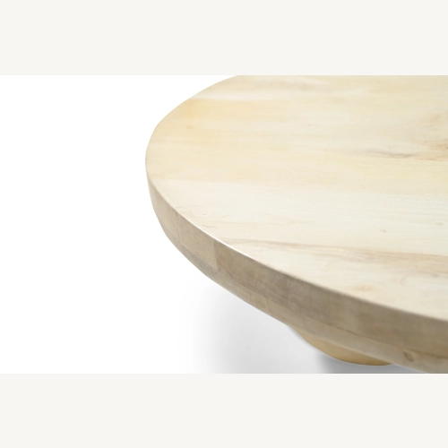 Marmoholz Siena – Stolik Kawowy | Bielony Mango | Ø80 cm